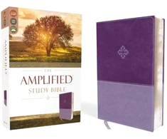 KNYGA Bookshop Amplified Study Bible, Leathersoft, Violetinė