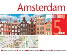 KNYGA Bookshop Amsterdam PopOut Map - pocket size, pop up map of Amsterdam city centre