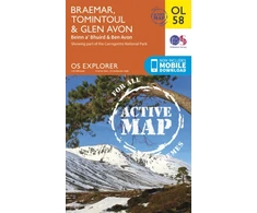 KNYGA Ordnance Survey Braemar, Tomintoul &amp; Glen Avon, Beinn a' Bhuird &amp; Ben Avon
