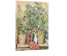 KNYGA Bookshop Cezanne’s Terracotta Pots and Flowers Midi Address Book (Elastic Band Closure)