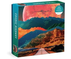 KNYGA Bookshop Cosmic Highway 1000 Piece Puzzle in a Square Box