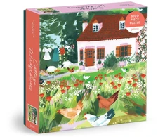KNYGA Bookshop Cottage Wildflowers 1000 Piece Puzzle in a Square Box
