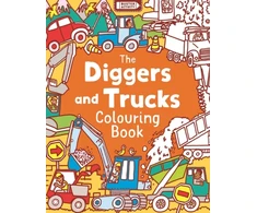 KNYGA Chris Dickason Diggers and Trucks Colouring Book