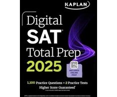 KNYGA Bookshop Digital SAT Total Prep 2025: Includes 2 Full Length Practice Tests, 1,000+ Practice Questions + 1 Year Access to Online Quizzes and Video Instruction