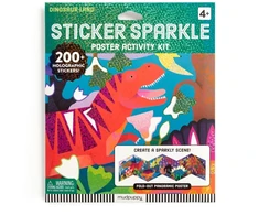 KNYGA Bookshop Dinosaur Land Sticker Sparkle Poster Activity Kit