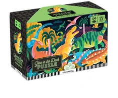 KNYGA Bookshop Mudpuppy Puzzle świecące w ciemności Park dinozaurów 100 dalys 5+