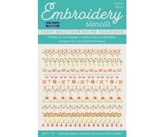 KNYGA Bookshop Embroidery Stencils, Crazy Quilt Seam Design Collection