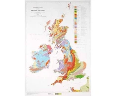 KNYGA Bookshop Geological Map of the British Islands