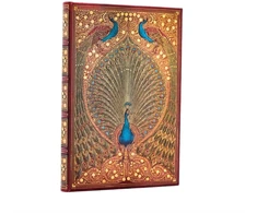 KNYGA Bookshop Hafiz’s Peacocks (Sangorski &amp; Sutcliffe) Mini Unlined Hardcover Journal (Elastic Band Closure)