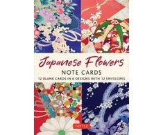 KNYGA Bookshop Japanese Flowers, 12 Note Cards