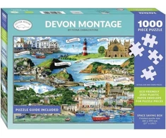KNYGA Bookshop Jigsaw 1000 Piece - Devon Montage (L)