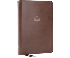 KNYGA Bookshop Kingdom Life Bible: Joining God's Mission to Save the World (NKJV, Brown Leathersoft, Raudona Letter, Comfort Print)