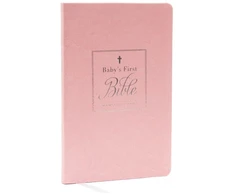 KNYGA Bookshop KJV, Baby's First New Testament, Leathersoft, Rožinė, Raudona Letter, Comfort Print