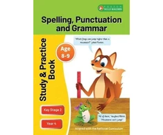 KNYGA Bookshop KS2 Spelling, Grammar &amp; Punctuation Study and Practice Book for Ages 8-9 (Year 4) Perfect for learning at home or use in the classroom