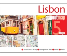 KNYGA Bookshop Lisbon PopOut Map - pocket-size, pop-up map of Lisbon