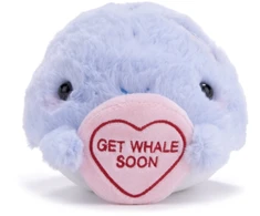 KNYGA Bookshop Love Hearts 7" Get Whale Soon Plush Gift