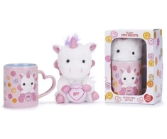KNYGA Bookshop Love Hearts Unicorn Bff Mug And Plush Set