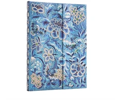 KNYGA Bookshop Mėlyna Willow (Celebrate Hanfu) Midi Unlined Hardcover Journal (Wrap Closure)