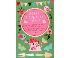 KNYGA Bookshop Memo &amp; Sticky Notes Folder: Pretty Garden