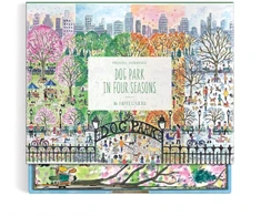 KNYGA Galison Michael Storrings Dog Park in Four Seasons Greeting Card Assortment