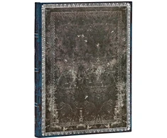 KNYGA Bookshop Midnight Steel Midi Lined Hardcover Journal (Elastic Band Closure)