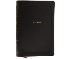 KNYGA Thomas Nelson NKJV Giant Print End-of-Verse Reference Bible, Juodas Leathersoft, Raudona Letter, Comfort Print