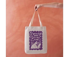KNYGA Bookshop Open a Book, Open your Mind - Literary Tote Bag