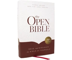 KNYGA Bookshop Open Bible: Read and Discover the Bible for Yourself (NKJV, Hardcover, Raudona Letter, Comfort Print)
