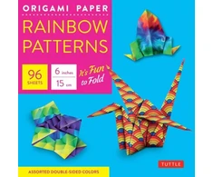 KNYGA Bookshop Origami Paper 100 Sheets Rainbow Patterns 6" (15 cm)