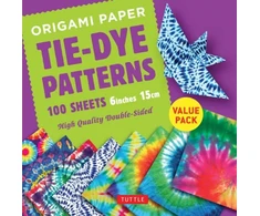 KNYGA Bookshop Origami Paper 100 sheets Tie-Dye Patterns 6 inch (15 cm)
