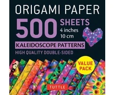 KNYGA Bookshop Origami Paper 500 sheets Kaleidoscope Patterns 4" (10 cm)