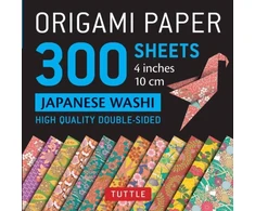 KNYGA Bookshop Origami Paper - Japanese Washi Patterns- 4 inch (10cm) 300 sheets