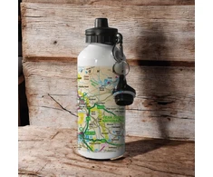 KNYGA Bookshop OS Map 600ml Metal Vanduo Bottle - Peak District National Park