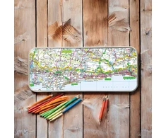 KNYGA Bookshop OS Map Metal Pieštukas Tin - South Downs National Park
