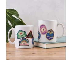 KNYGA Bookshop Patches Sticker Mug