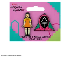 KNYGA Bookshop Set of 2 Pins Young-Hee &amp; Squid Game Soldier