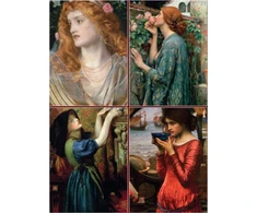 KNYGA Bookshop Set of Four Magnetic Notepads: Pre-Raphaelites