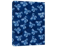 KNYGA Bookshop Shibori Indigo Butterflies Dotted Paperback Journal