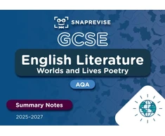 KNYGA SnapRevise GCSE AQA English Literature: Worlds and Lives Poetry Summary Notes