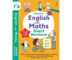 KNYGA Bookshop Usborne English and Maths Giant Workbook 7-8
