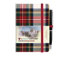 KNYGA Bookshop Waverley Commonplace Notebooks:Dress Stewart Tartan Mini Notebook with Pen (10.5 x 7cm)