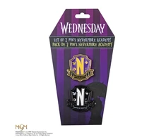 KNYGA Bookshop Wednesday Set Of 2 Pin Badge-Nevermore Academy