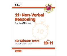 KNYGA Cgp Books 11+ CEM 10-Minute Tests: Non-Verbal Reasoning - Ages 10-11 Book 2 (with Online Edition)