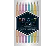 KNYGA Chronicle Books Staff Bright Ideas: 8 Metallic Double-Ended Colored Pens