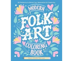 KNYGA Dawn Nicole Warnaar Modern Folk Art Coloring Book