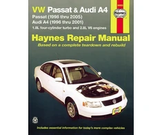 KNYGA Eric Godfrey Volkswagen VW Passat (1998-2005) &amp; Audi A4 1.8L turbo &amp; 2.8L V6 (1996-2001) Haynes Repair Manual (USA)