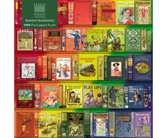 KNYGA Flame Tree Studio Adult Jigsaw Puzzle Bodleian Libraries: Rainbow Bookshelves