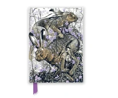 KNYGA Flame Tree Studio Martin Truefitt-Baker: Hares in Meadow Cranesbill (Foiled Journal)