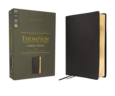KNYGA Frank Charles Thompson ESV, Thompson Chain-Reference Bible, Large Print, Leathersoft, Juodas, Raudona Letter