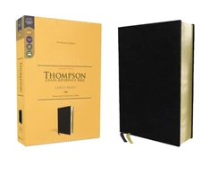 KNYGA Frank Charles Thompson KJV, Thompson Chain-Reference Bible, Large Print, Bonded Leather, Juodas, Raudona Letter, Comfort Print